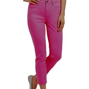 Talbots Flawless High Rise Jegging Crop Pants Womens Size 14 Pink Luxe Stretch